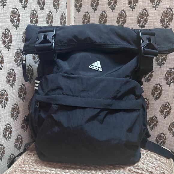 adidas Handbags - adidas Yola Black Convertible Roll-Top Utilitarian Gorpcore Streetwear Backpack